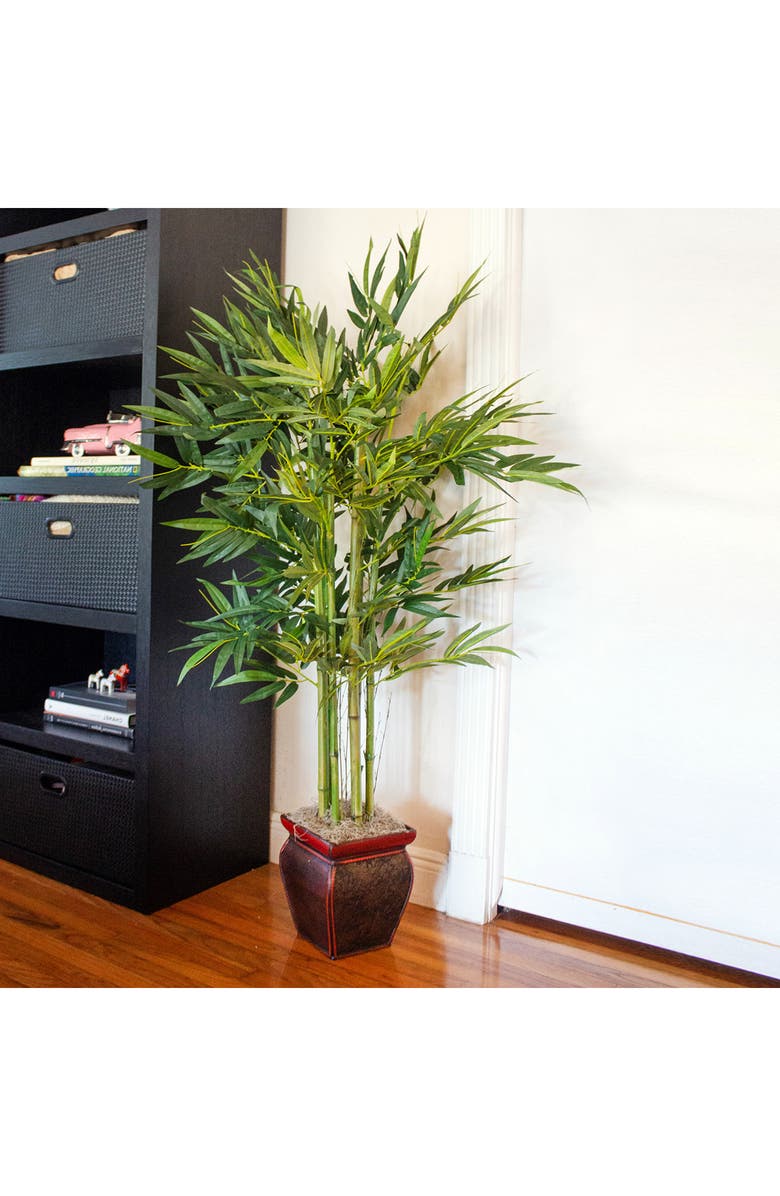 NEARLY NATURAL Decorative Planter 5'5" Faux Bamboo Plant, Alternate, color,