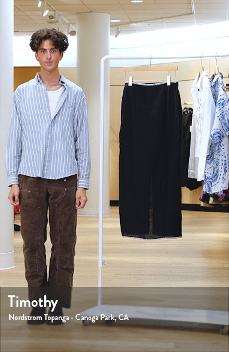 Odette Linen Midi Skirt, sales video thumbnail