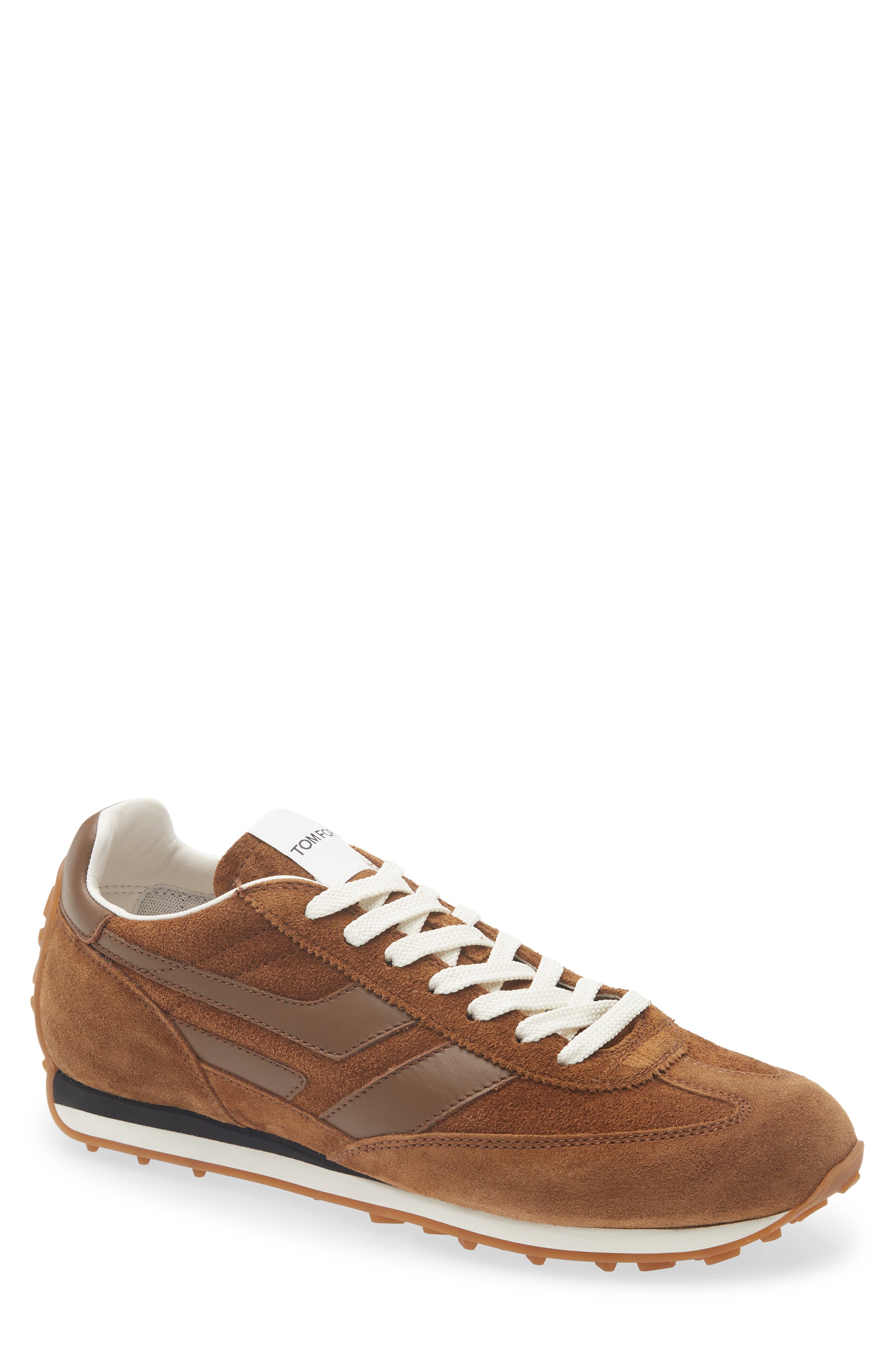 Mick Mixed Media Sneaker, Main, color, ERE WHISKY/ AMBER