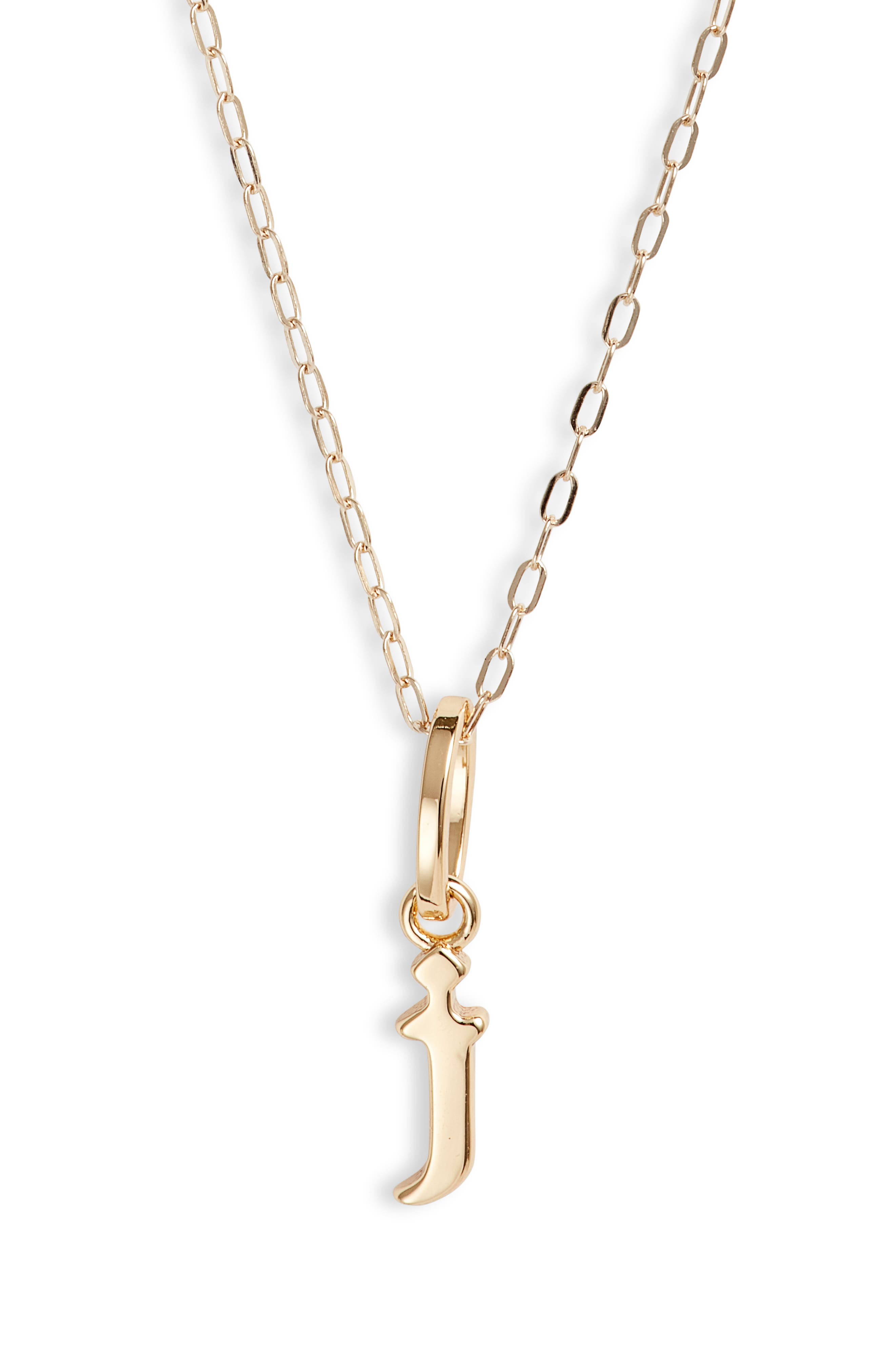 MIRANDA FRYE Sophie Customized Initial Pendant Necklace in Gold - J at Nordstrom