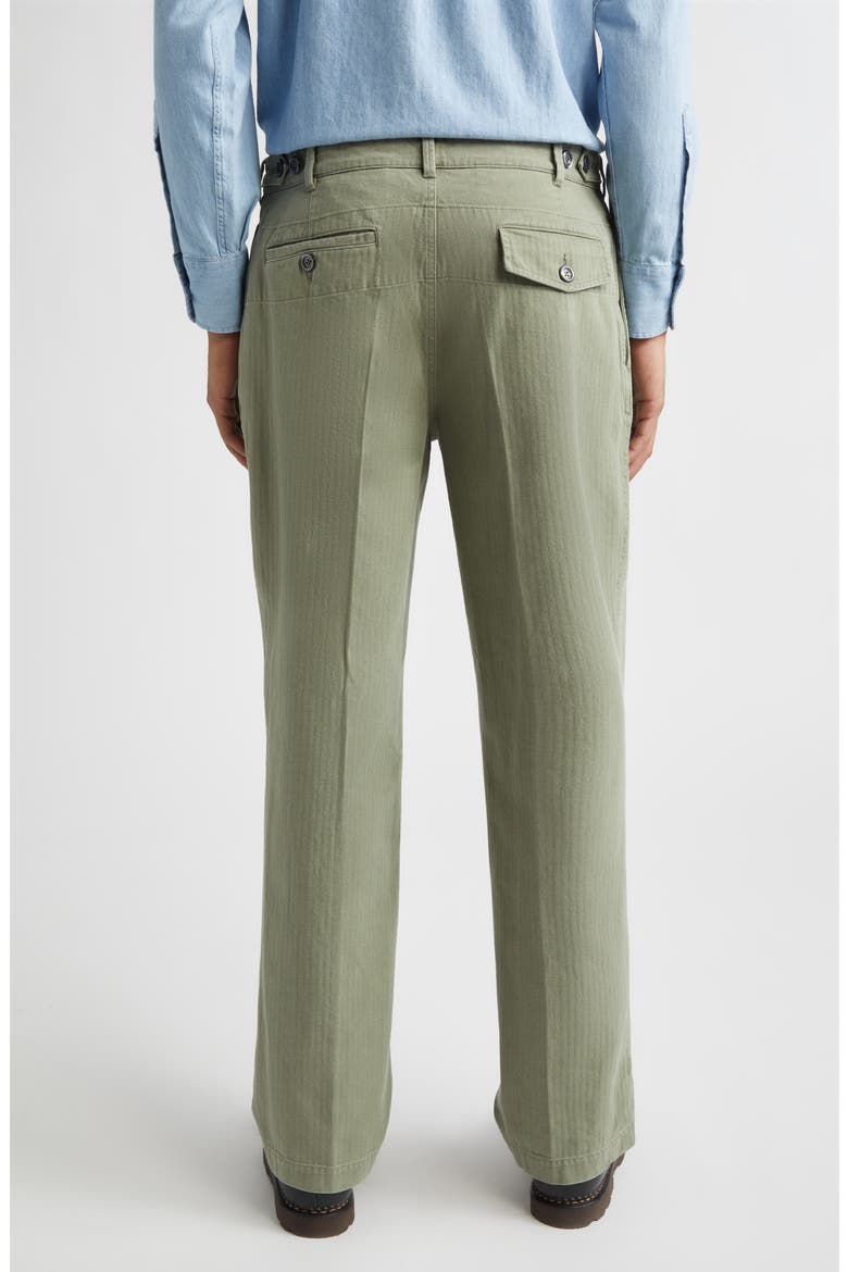 Games Cotton Herringbone Trousers, Alternate, color, OLIVE