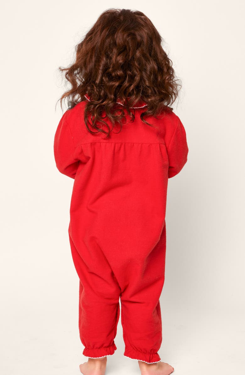 Petite Plume Madeline Brushed One-Piece Flannel Pajamas, Alternate, color,