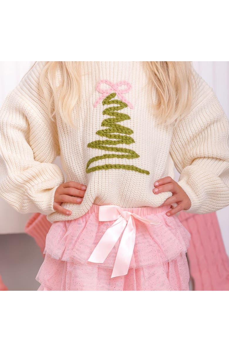 Sweet Wink Christmas Tree Knit Sweater, Alternate, color, 