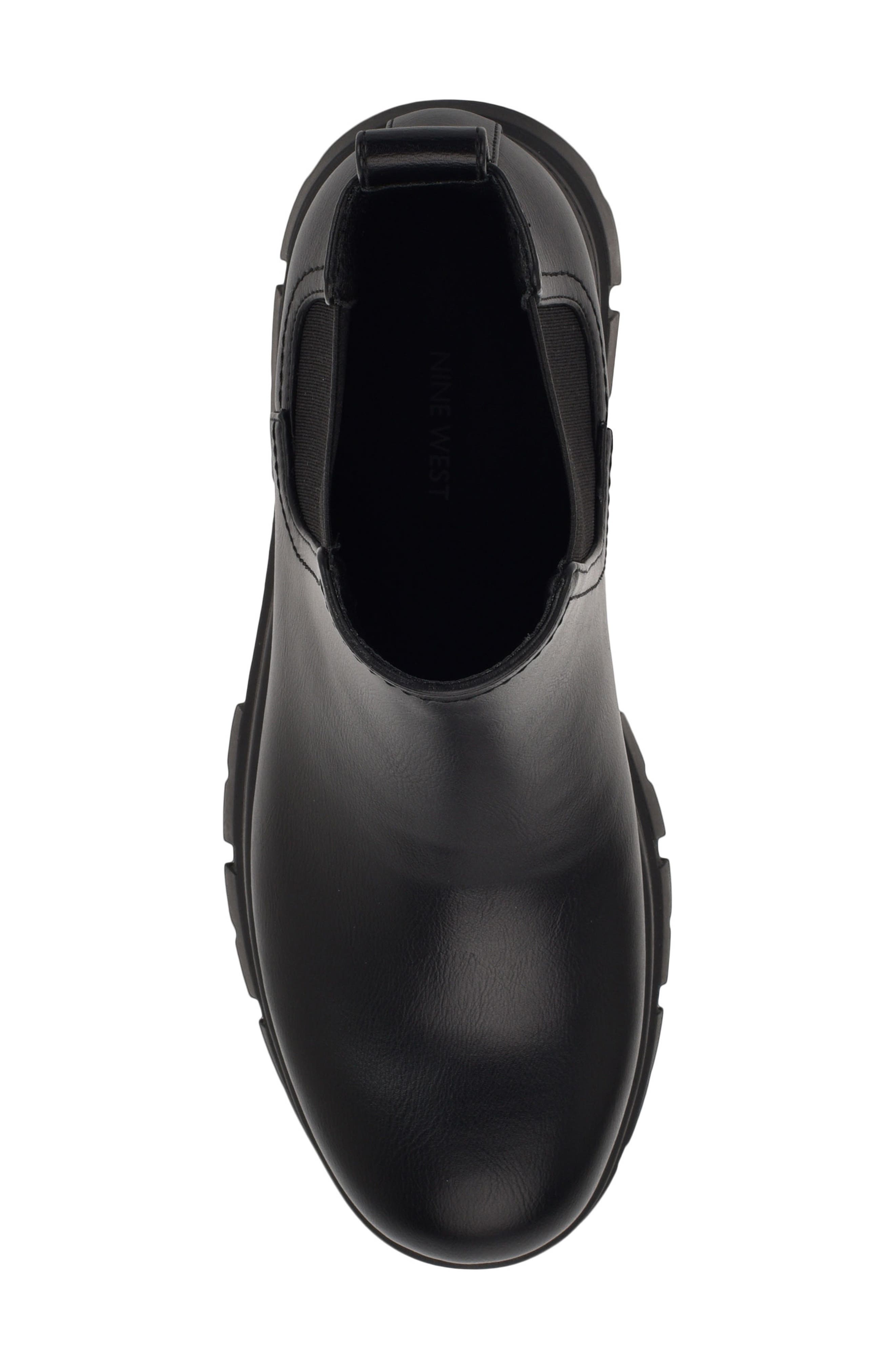 Nine West Kimma Platform Chelsea Boot, Alternate, color, Black/ Black