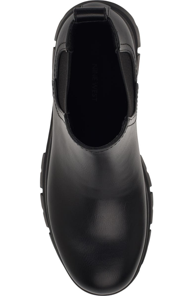 Nine West Kimma Platform Chelsea Boot, Alternate, color, Black/ Black