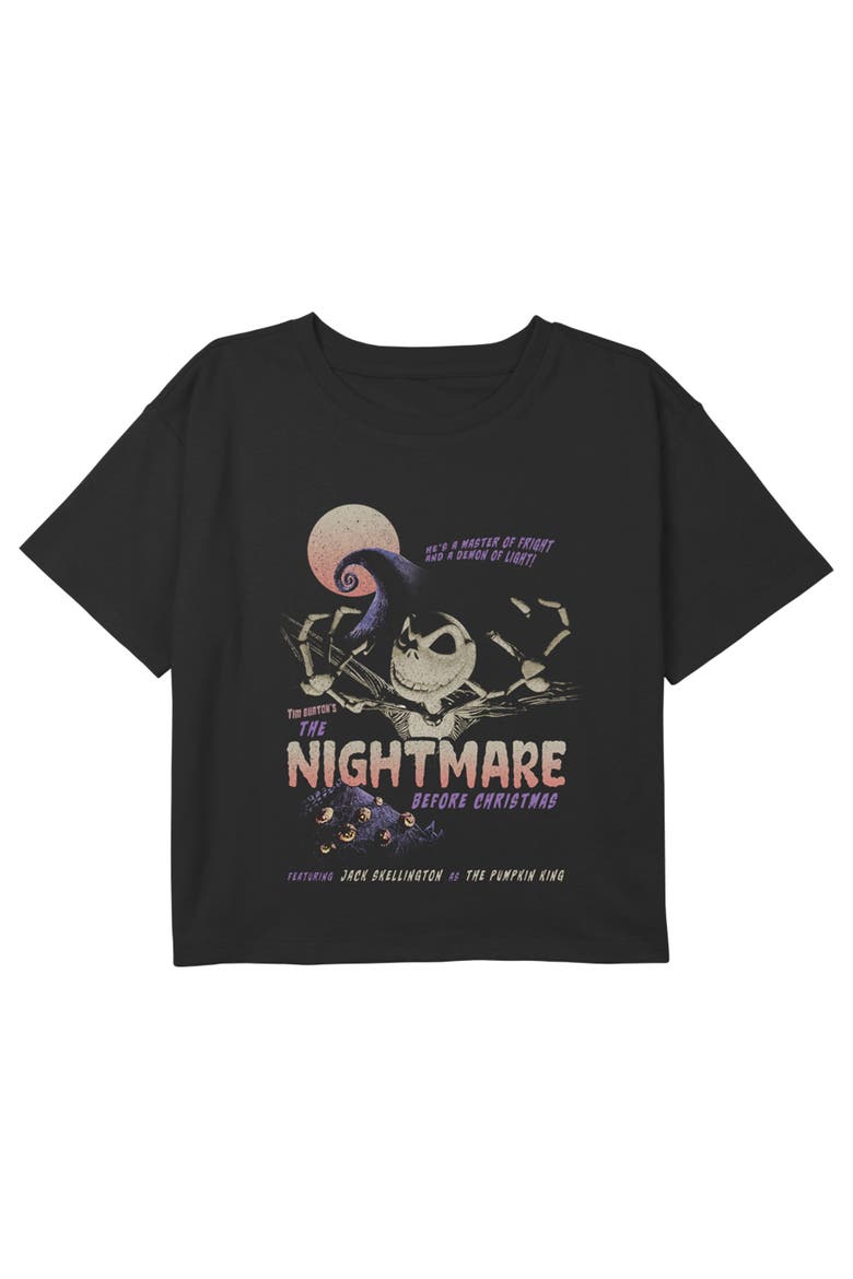 Girl's The Nightmare Before Christmas Jack Master of Fright  Graphic T-Shirt, Main, color, Black