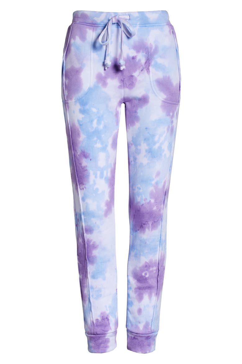 Free People FP Movement Tie Dye Pocket Joggers, Alternate, color, PURPLE TIE DYE