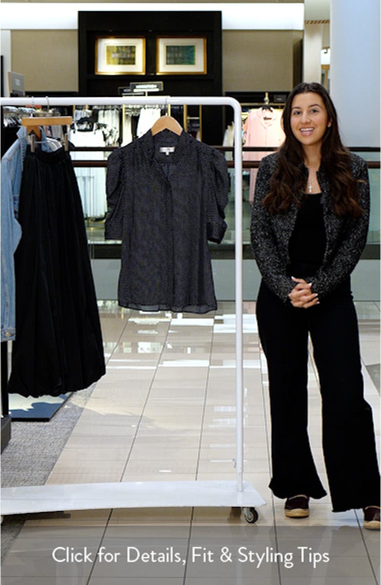 The Gillian Puff Sleeve Silk Blouse, sales video thumbnail