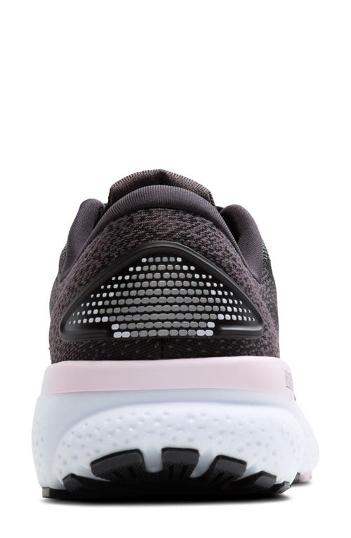 Brooks Ghost 16 Running Shoe In Black/white/orchid Ice