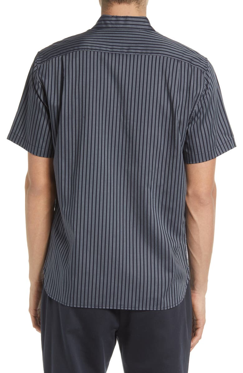 Vince Claremont Stripe Short Sleeve Cotton Button-Down Shirt, Alternate, color,
