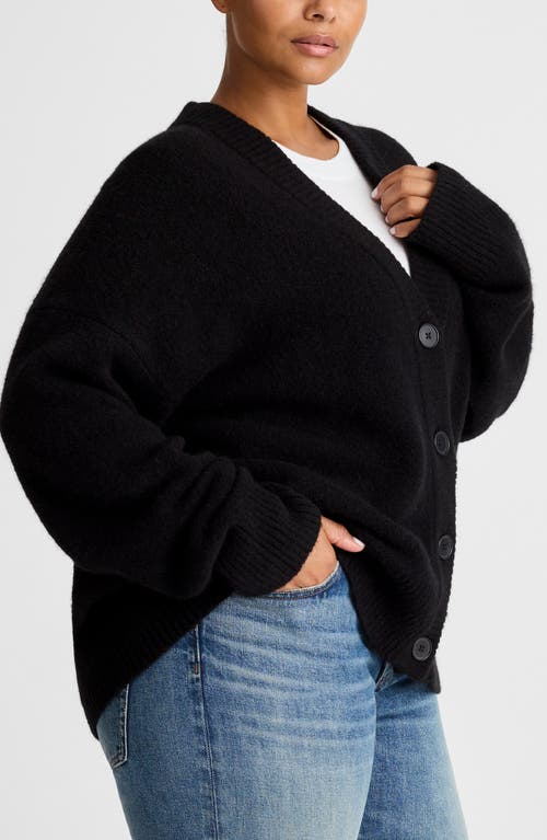 Madewell V-neck Drop-shoulder Cardigan In Black