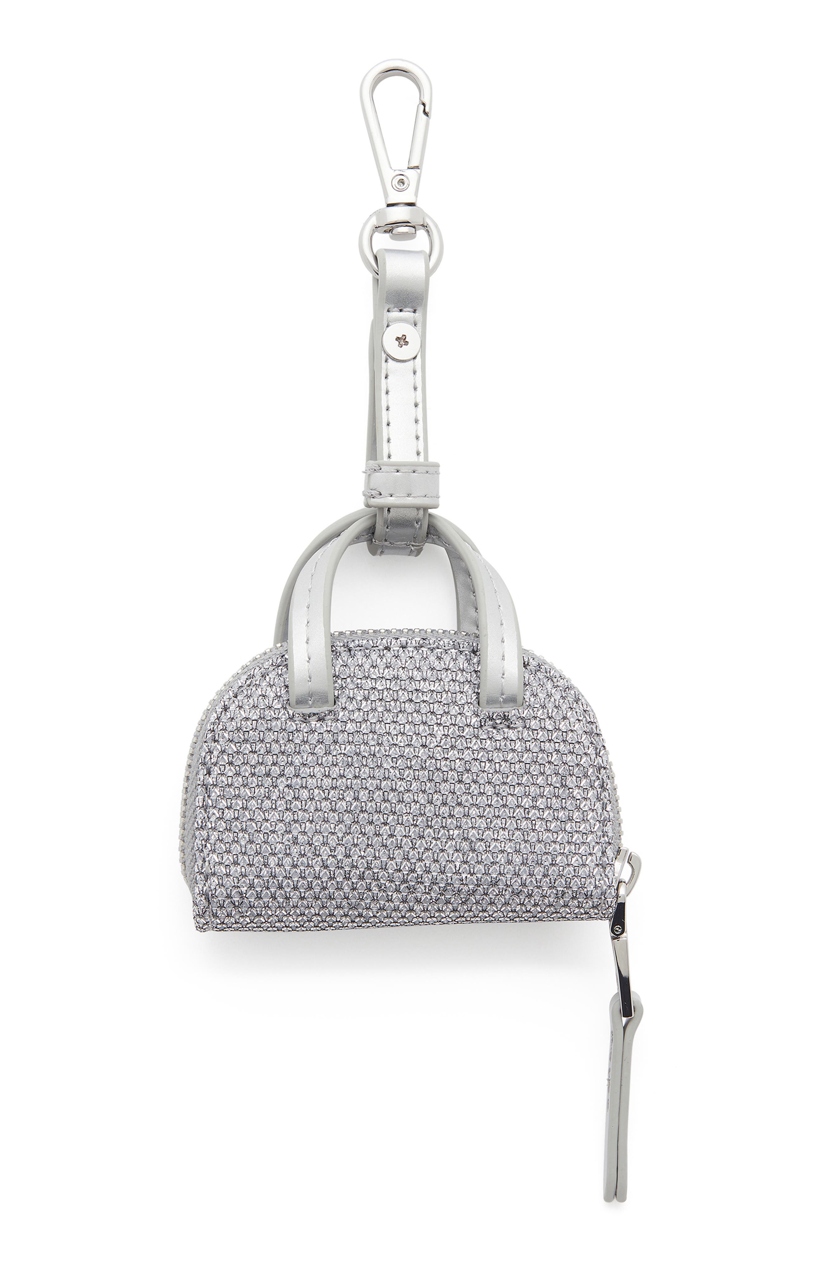DIESEL<sup>®</sup> 1DR Dome Bag Charm, Alternate, color, Silver
