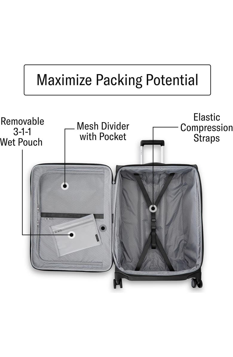 Samsonite UpLIFT Carry-On 20-Inch Lightweight Softside Expandable Spinner, Alternate, color, Black