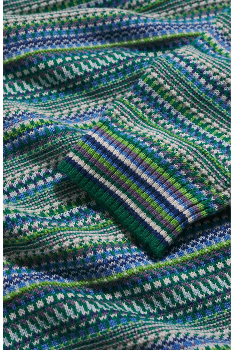 Betony Stripe Organic Cotton Sweater, Alternate, color, KNIT BRIGHT GREEN MULTI