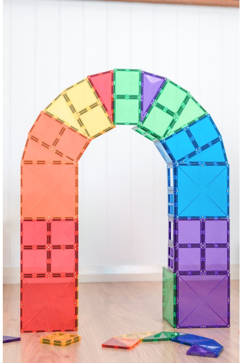 Kids' Rainbow Magnetic Tiles 60-Piece Starter Pack, Alternate, color, RAINBOW