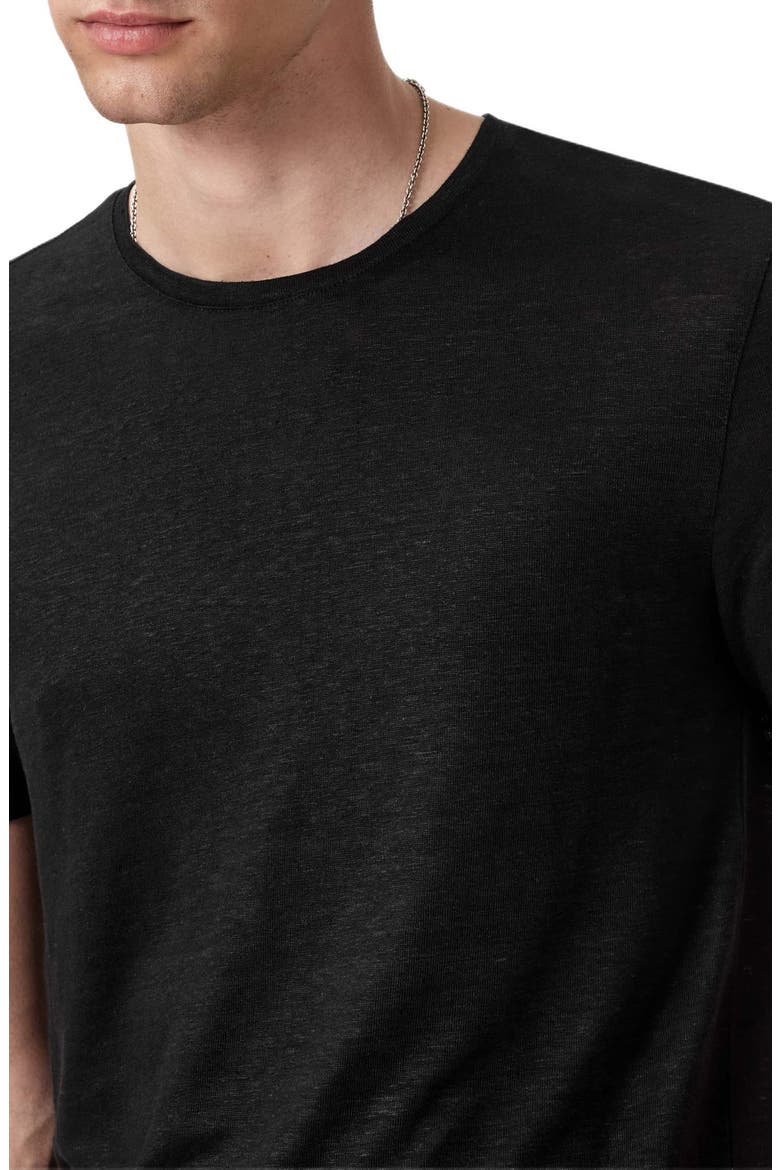 Mott Linen T-Shirt, Alternate, color, BLACK