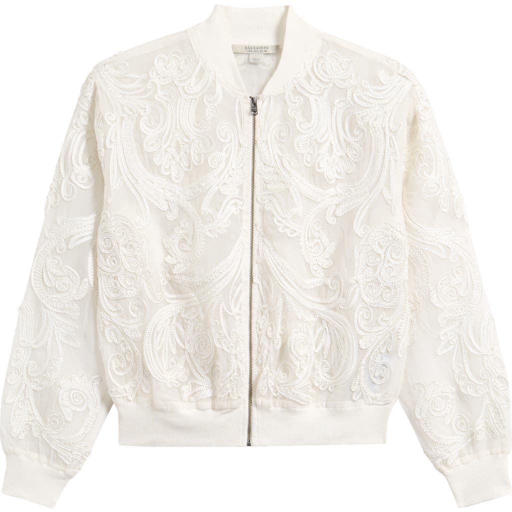 Allsaints Jade Embroidered Bomber Jacket In Multi