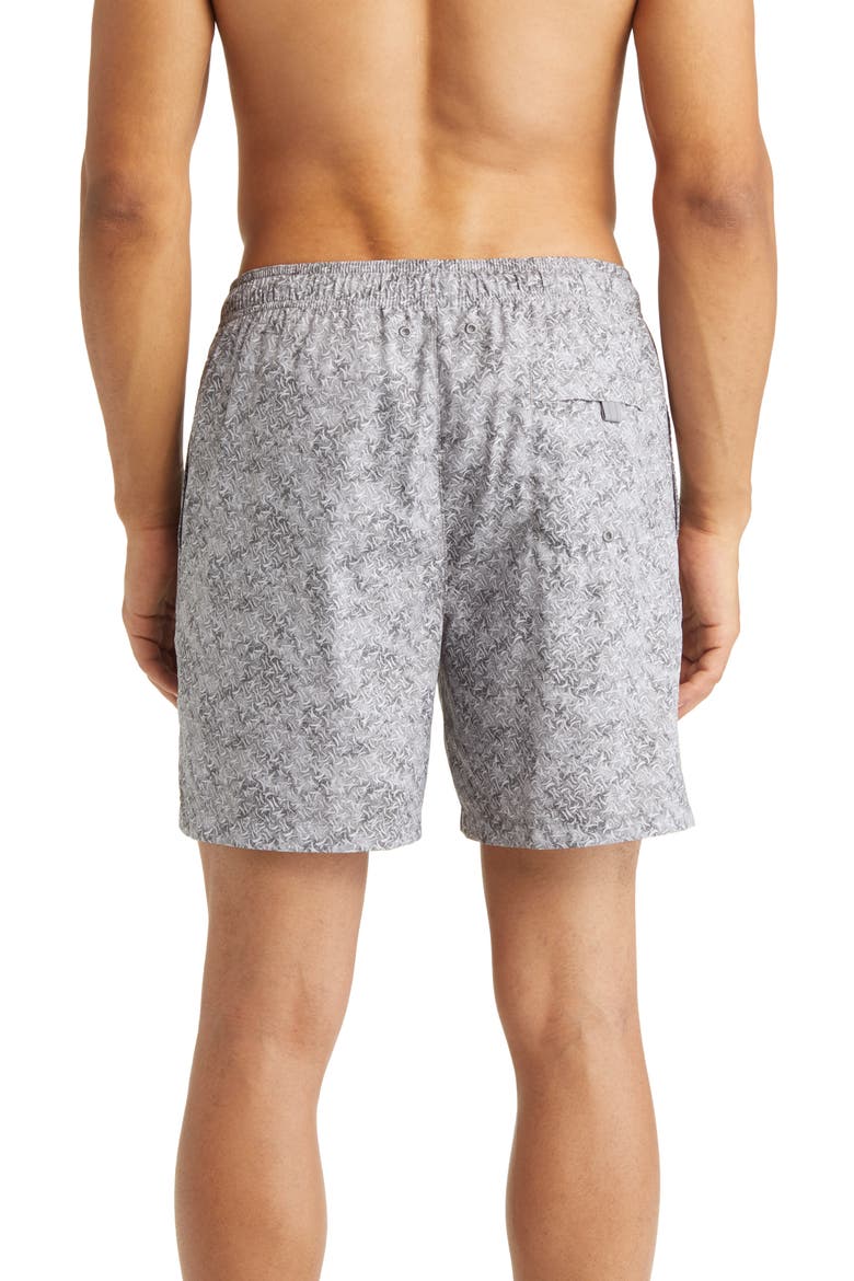 Naples Crescent Wave Recycled Polyester Swim Trunks, Alternate, color, SHADOW