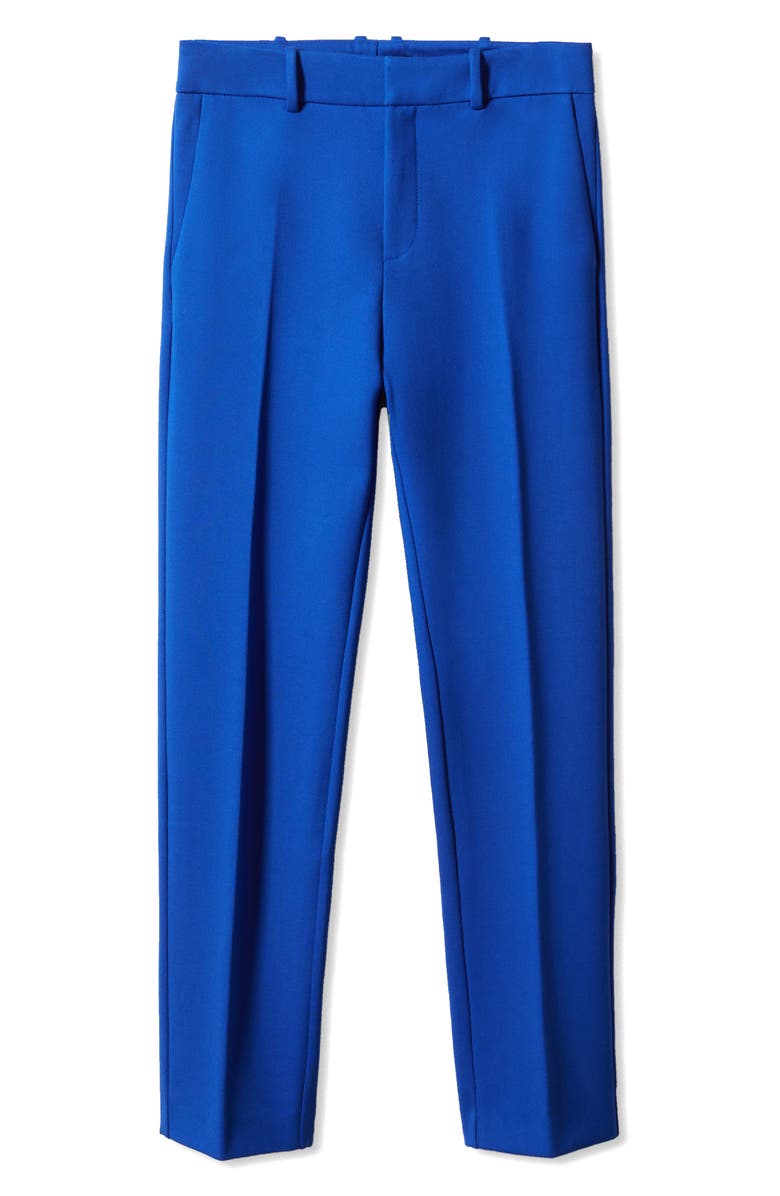 MANGO Rome Knit Straight Leg Pants, Alternate, color, Blue