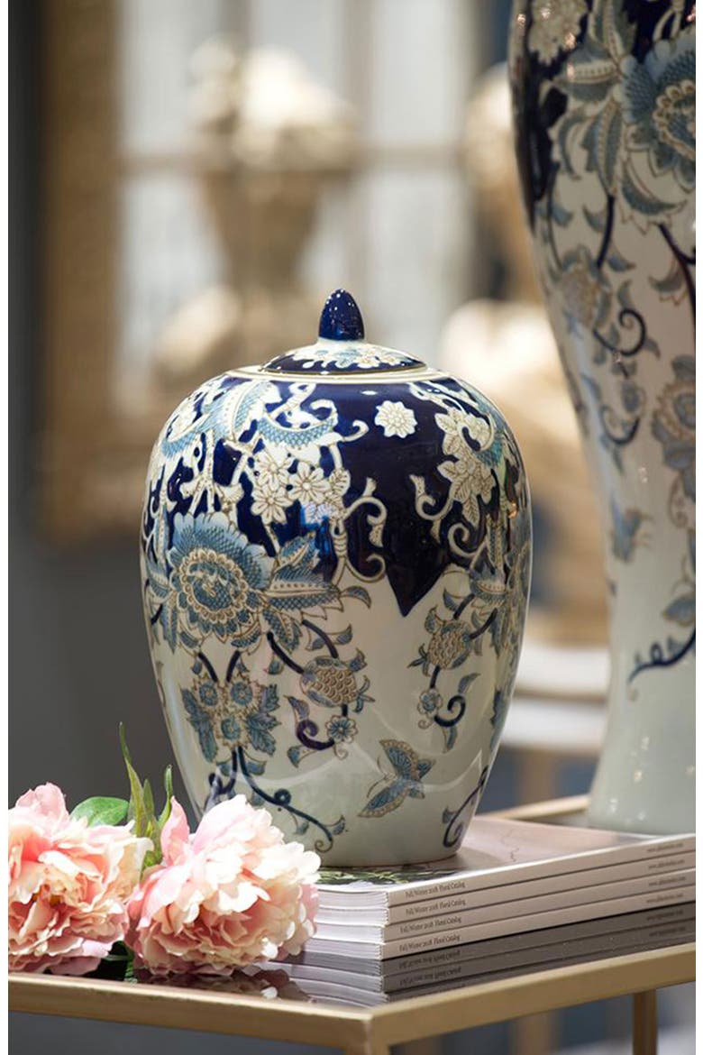 Bryn Lidded Jar, Alternate, color, BLUE