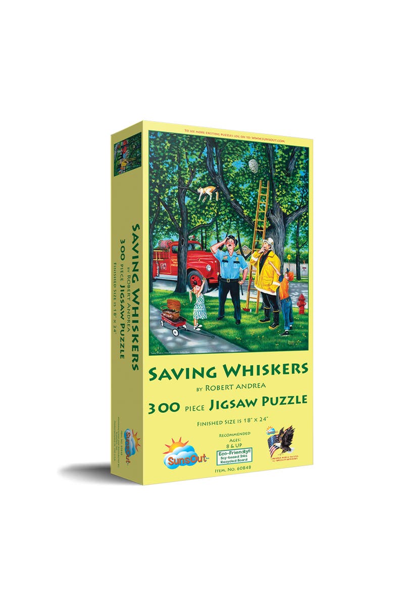 Sunsout Saving Whiskers 300 piece Jigsaw Puzzle for Adults, Main, color, Multicolor