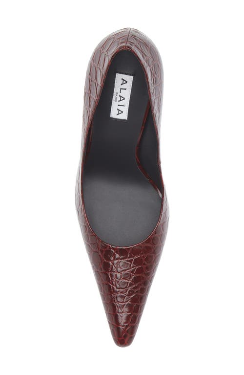 Alaïa Show Pointed Toe Lizard Embossed Pump In Animal Print