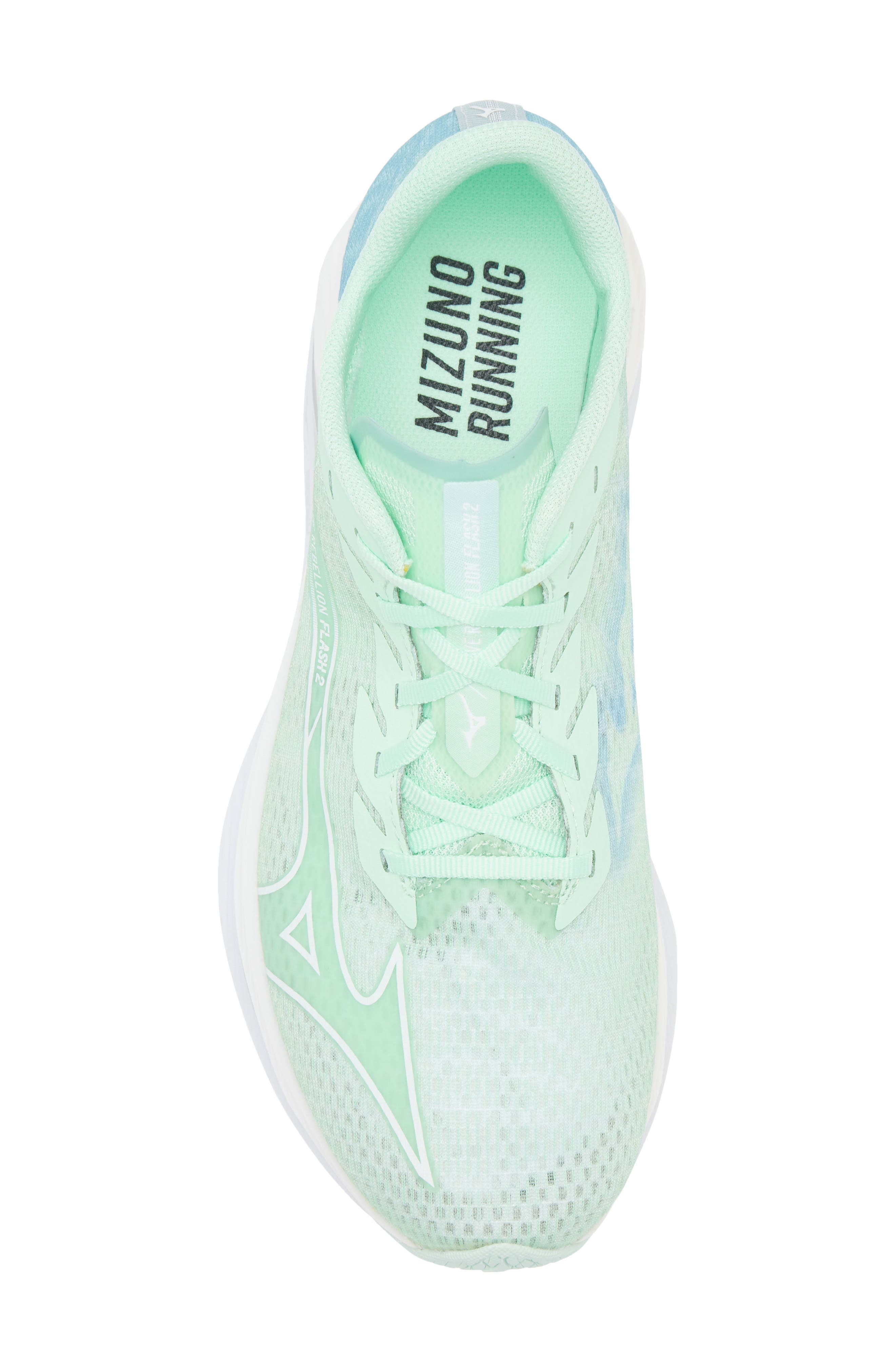 Mizuno Wave Rebellion Flash 2 Running Shoe, Alternate, color, Neo Mint-White