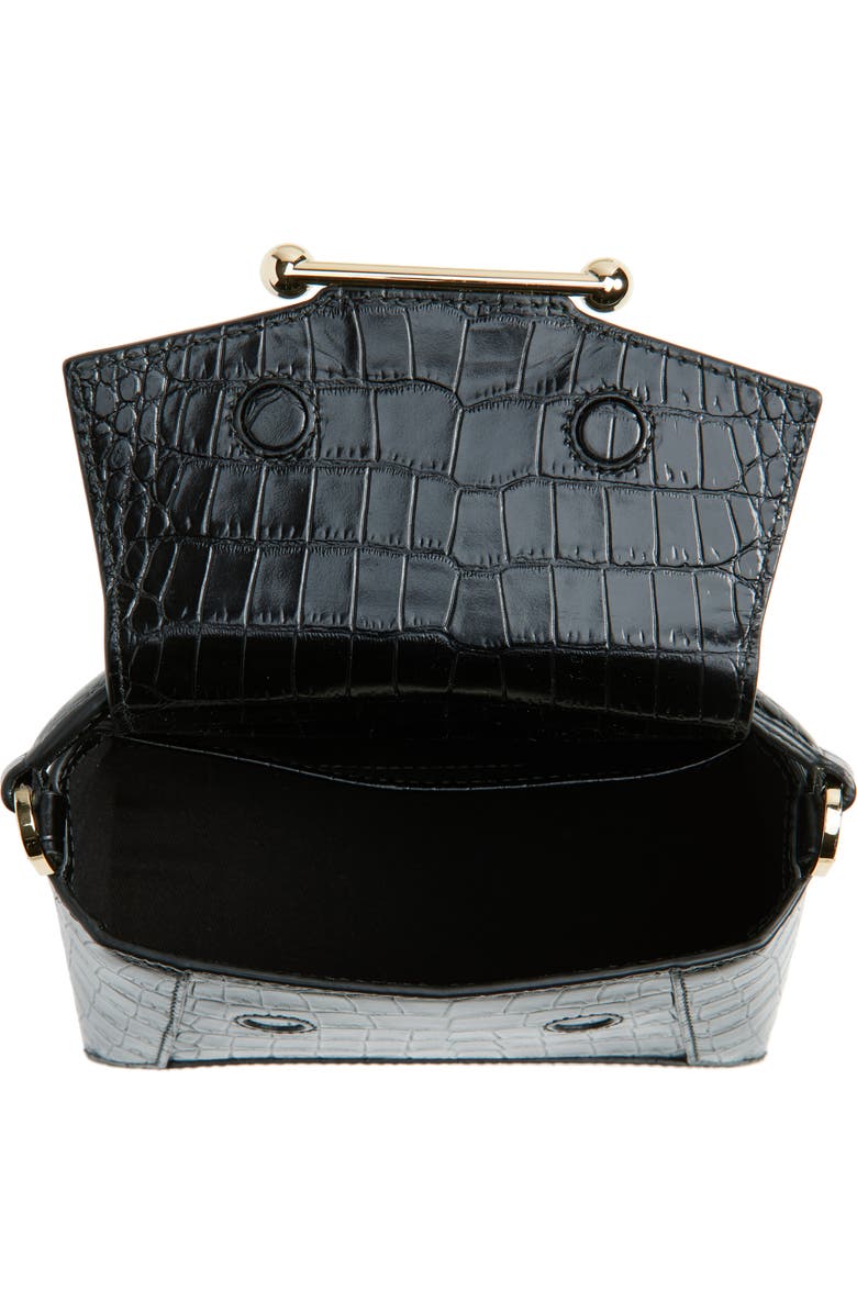 Strathberry Mosaic Croc Embossed Leather Top Handle Bag, Alternate, color,