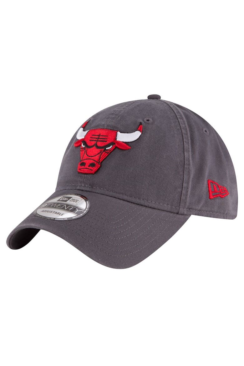 Men's New Era Charcoal Chicago Bulls Team 2.0 9TWENTY Adjustable Hat, Main, color, Charcoal