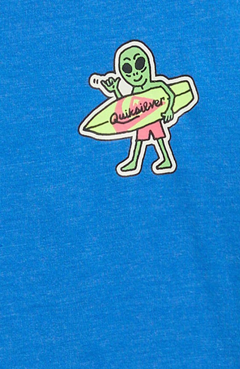Quiksilver Kids' Sticker Graphic Cotton Blend T-Shirt, Alternate, color, Nebulas Blue Heather