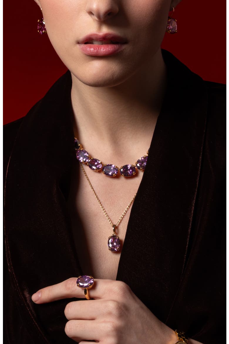 Grape Glow Pendant, Alternate, color, Purple & Gold