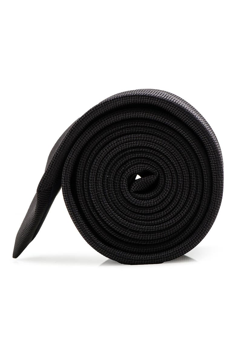 Silk Tie, Alternate, color, BLACK