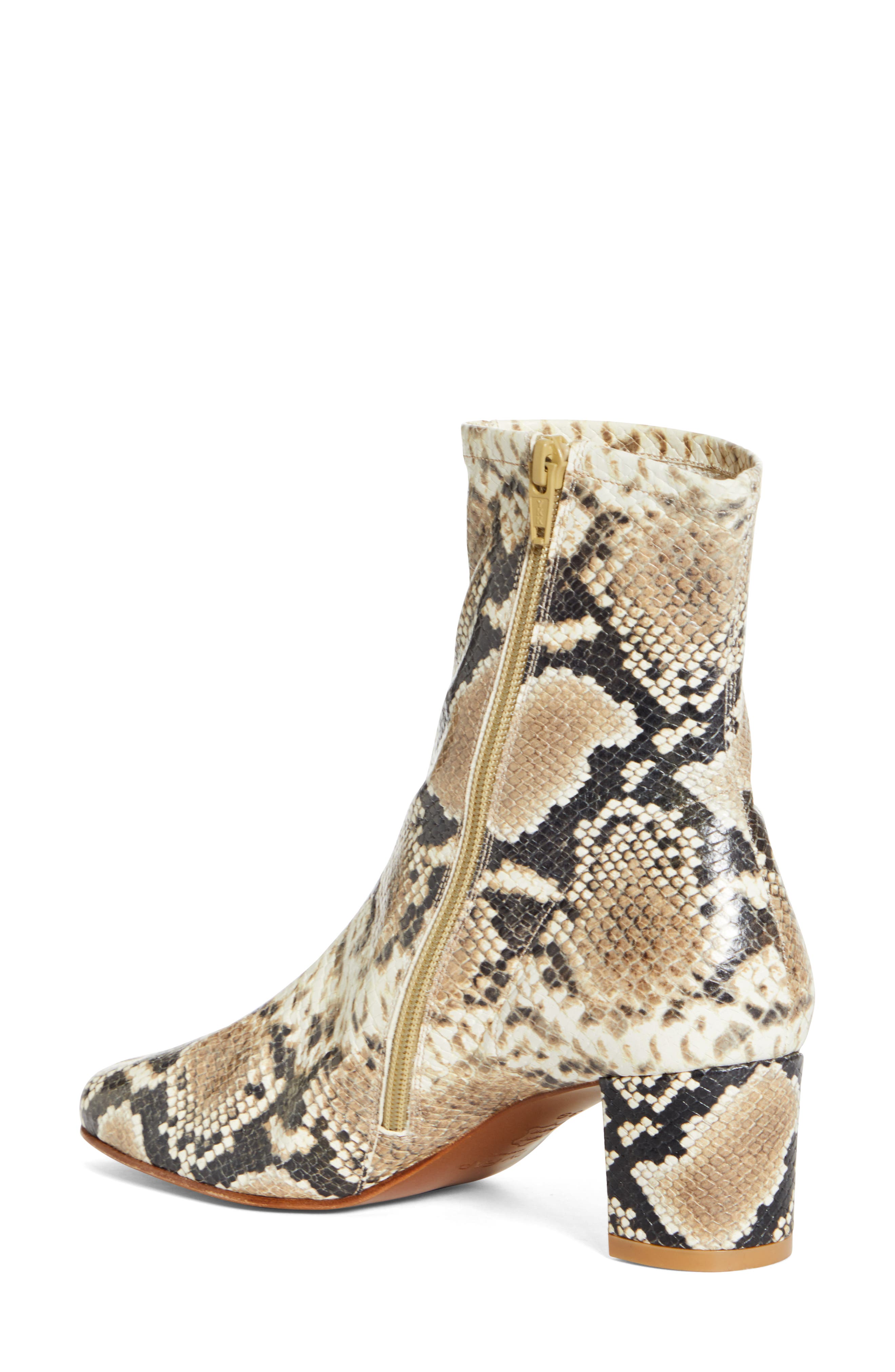 By Far Sofia Snake Embossed Bootie, Alternate, color, 