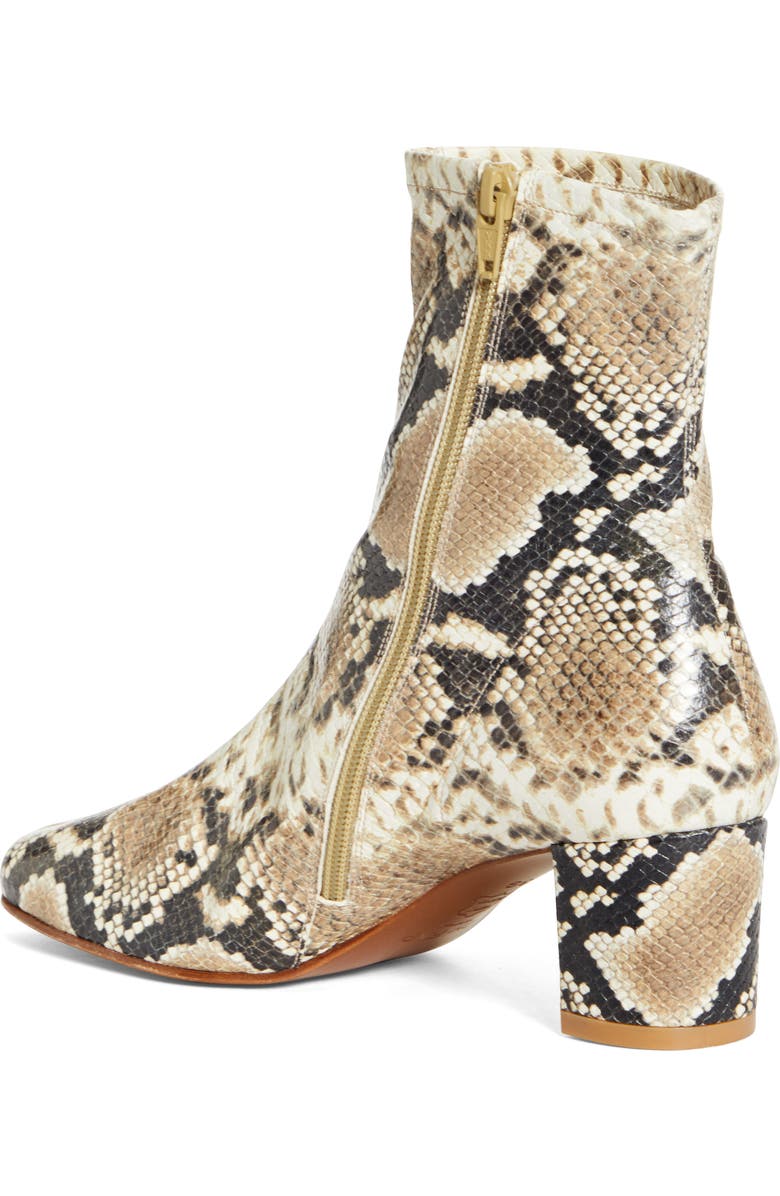 By Far Sofia Snake Embossed Bootie, Alternate, color,