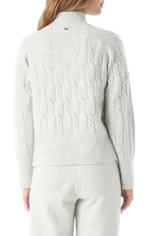 Do By Dee Ocleppo Coralina Mock Neck Cable Sweater In Gray