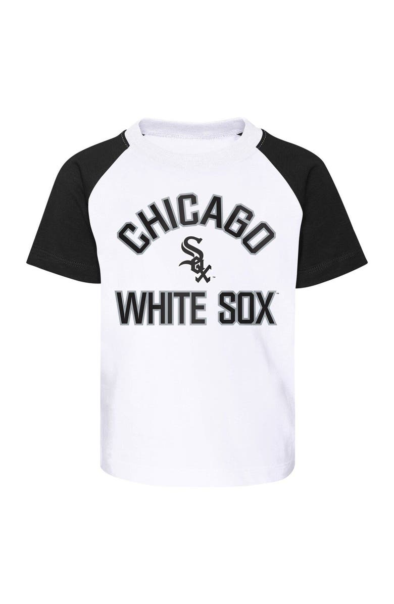 Outerstuff Infant White/Heather Gray Chicago White Sox Ground Out Baller Raglan T-Shirt and Shorts Set, Alternate, color, White