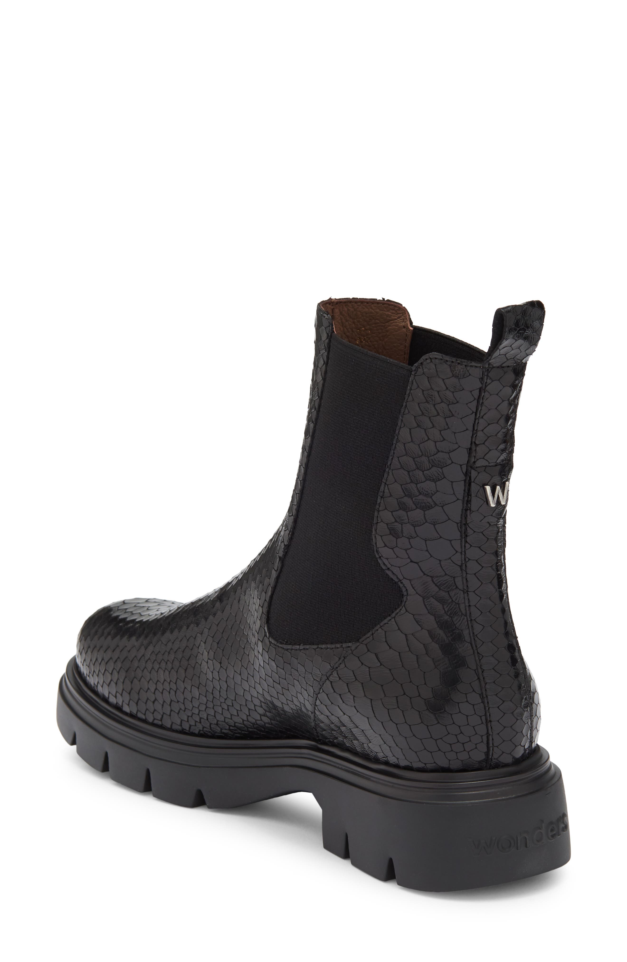 Lug Sole Leather Boot, Alternate, color, DOLMEN NEGRO
