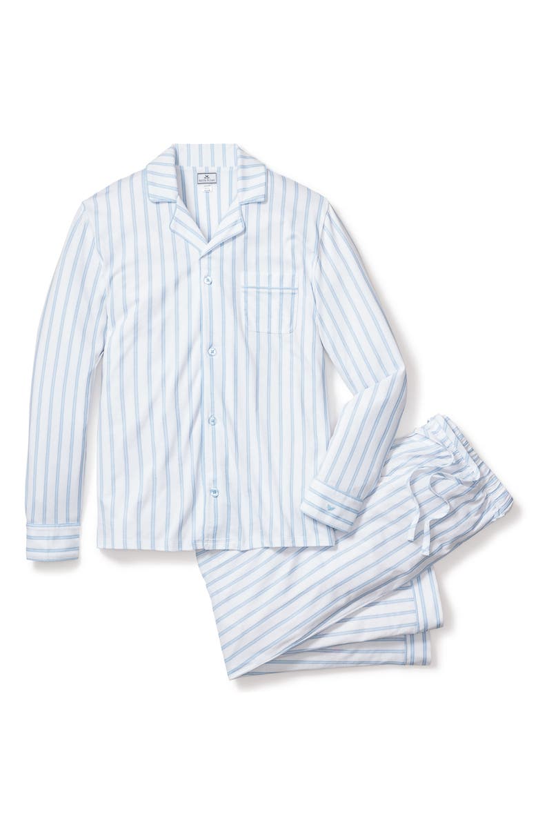 Petite Plume Luxe Stripe Pima Cotton Pajamas, Alternate, color, 