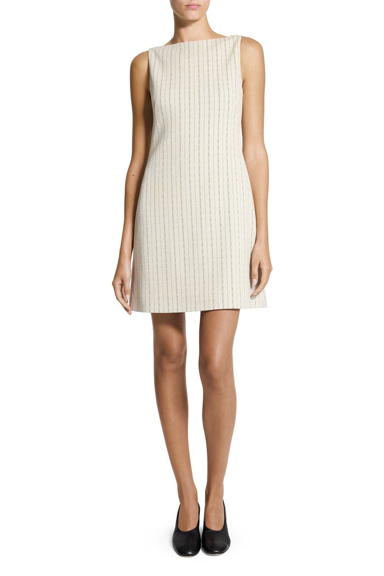 Stripe Sleeveless Minidress, Main, color, OAT MULTI