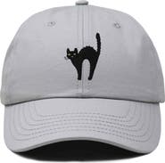 Dalix Black Cat Embroidered Casual Hat