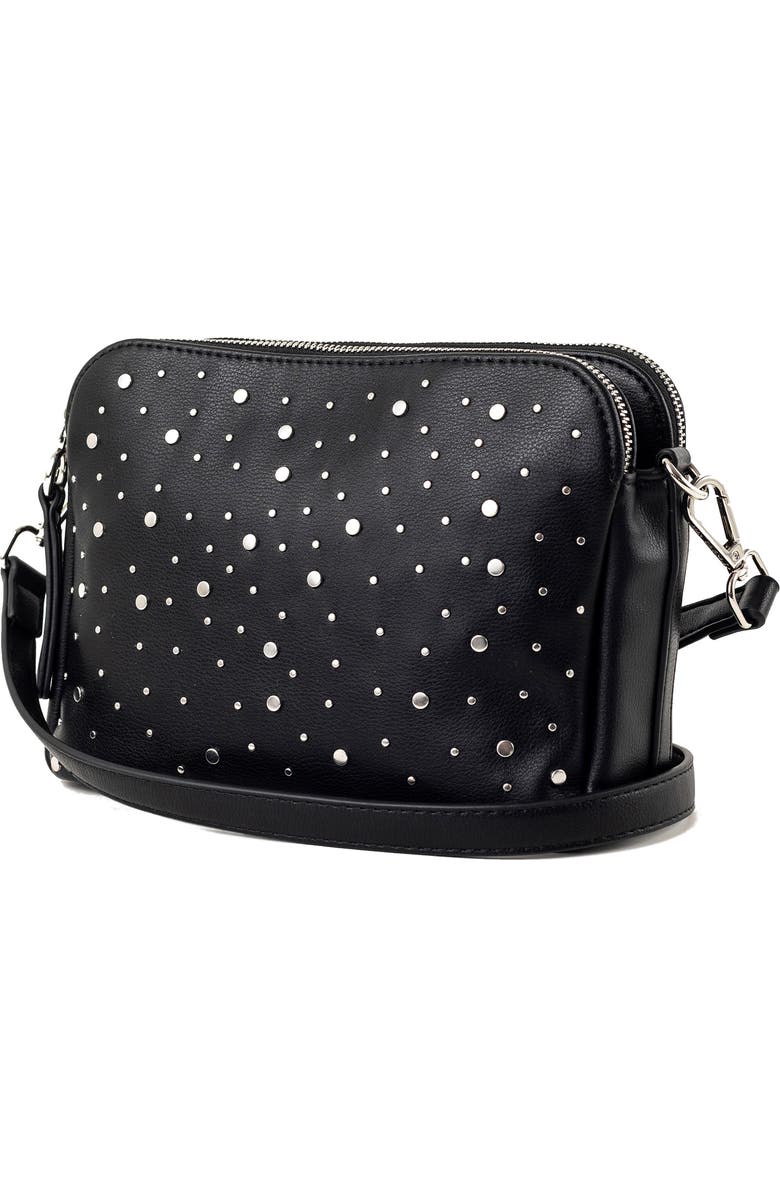 Urban Originals Galaxy Faux Leather Crossbody Bag, Alternate, color, Black