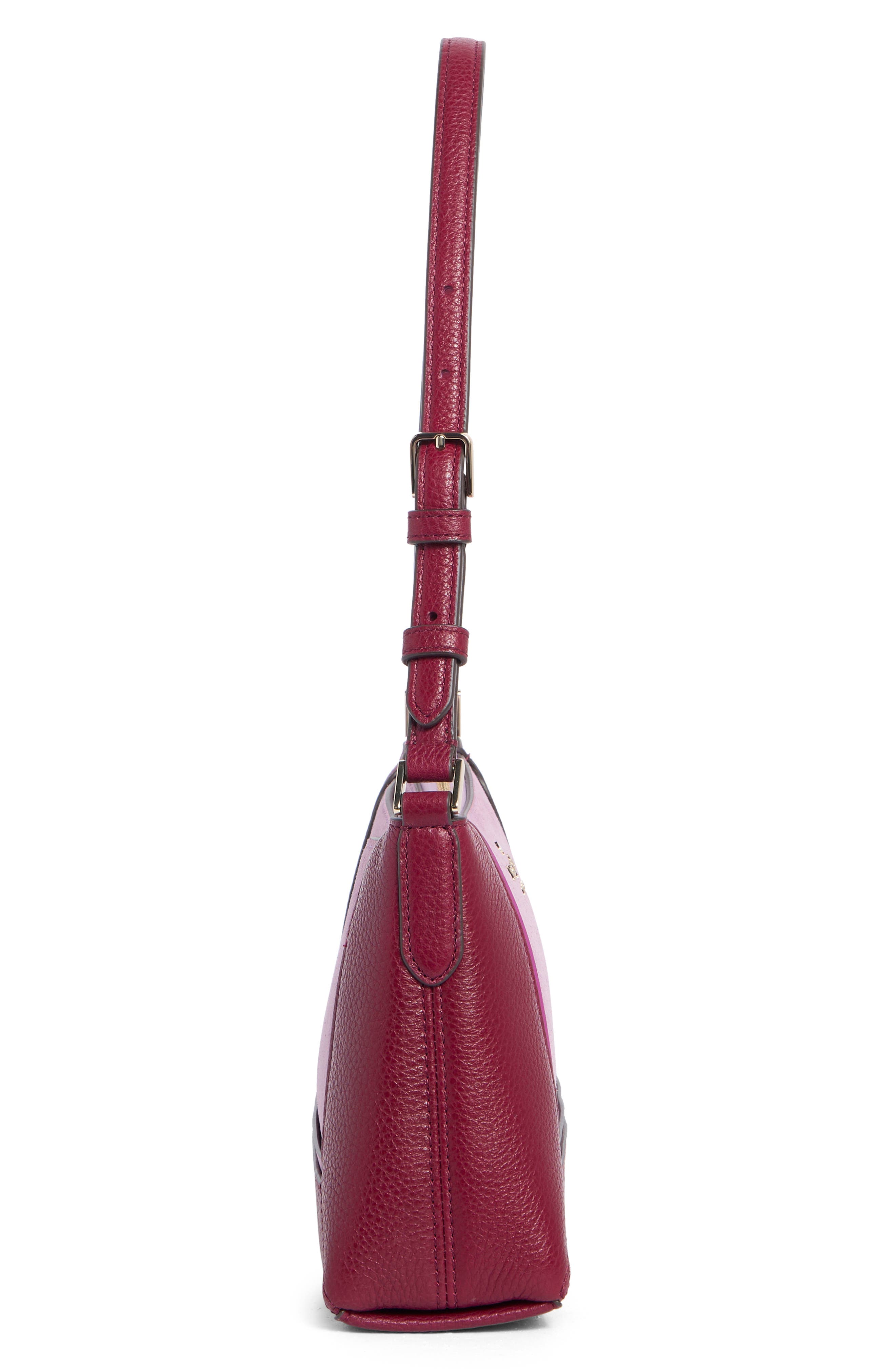 lena colorblock shoulder bag, Alternate, color, BLACKBERRY PRESERVES