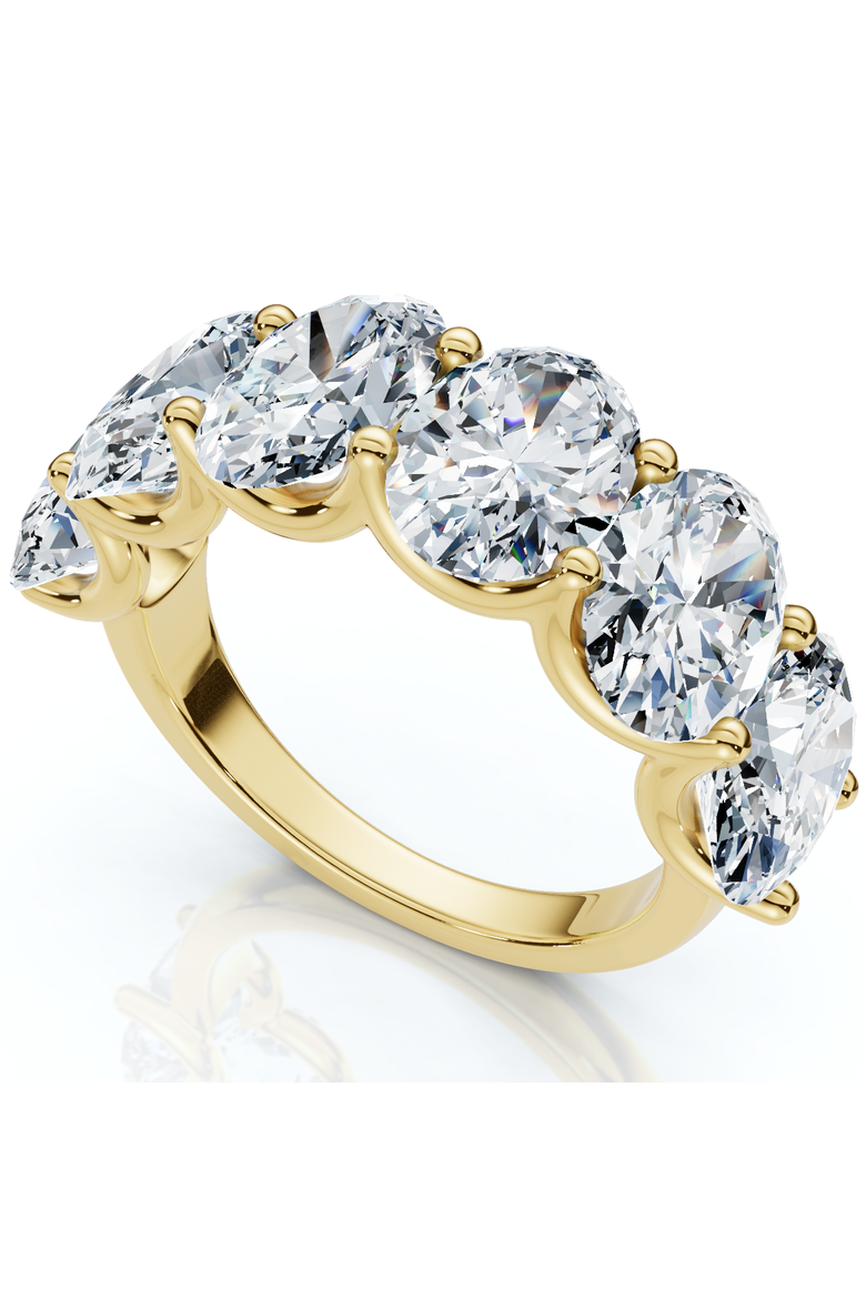 6Ct Oval Diamond U Prong Wedding Anniversary Ring 14k Gold Lab Grown, Main, color, 14k Yellow Gold