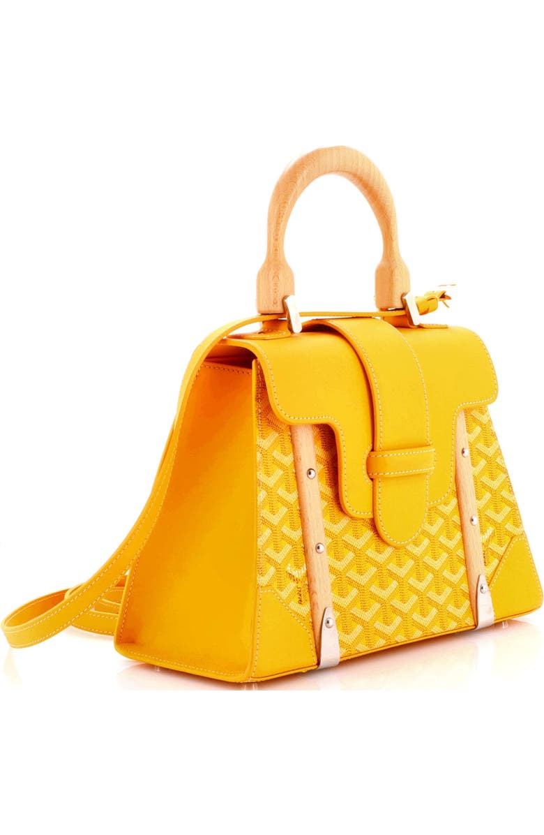 Pre-Owned Goyard Saigon Top Handle Bag Coated Canvas with Leather PM, Alternate, color, Yellow