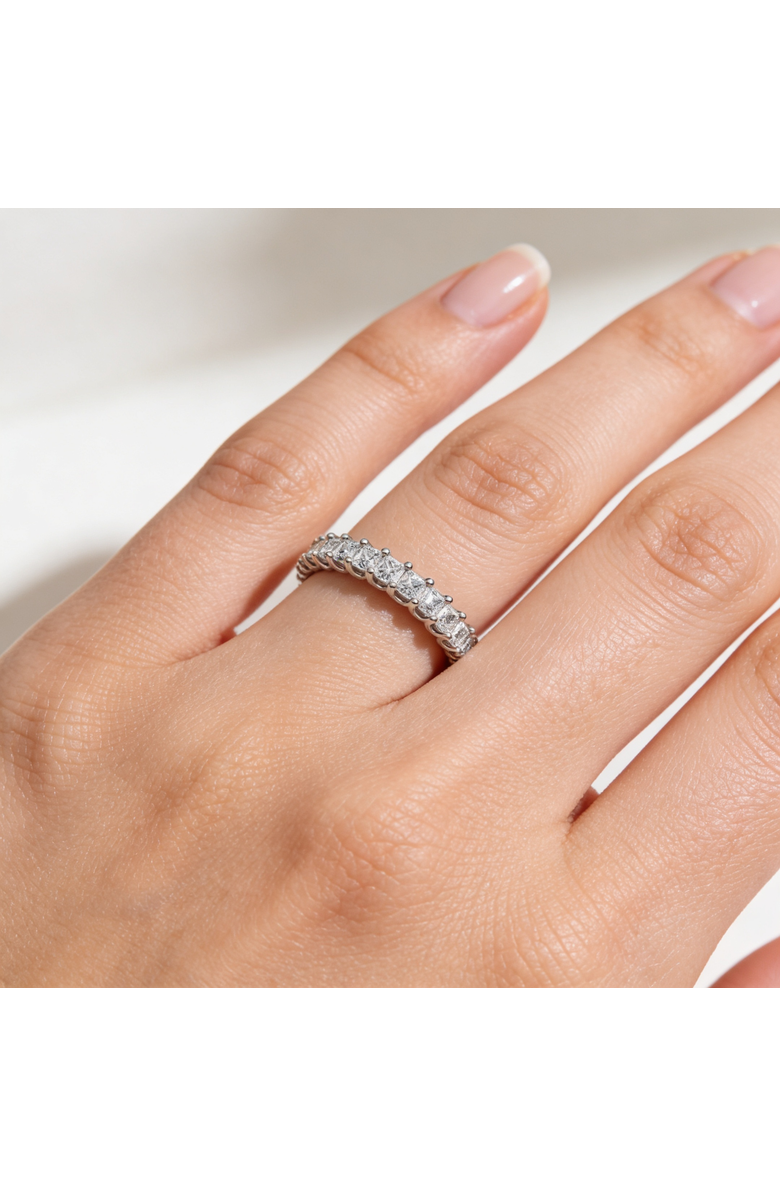 Bliss Diamond 2Ct Princess Cut Diamond Eternity Stackable Wedding Ring 14k Gold Lab Grown, Alternate, color, 14K White Gold