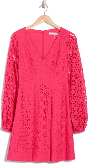 Grazia Cotton Eyelet Long Sleeve Dress