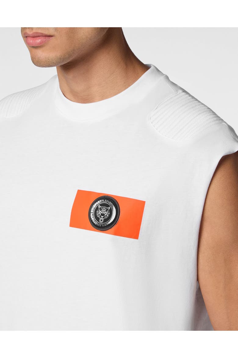 Tank Top Men, Alternate, color, white/orange