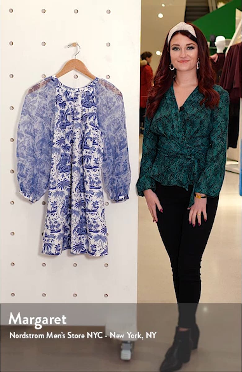 Garden Balloon Sleeve Shift Dress, sales video thumbnail