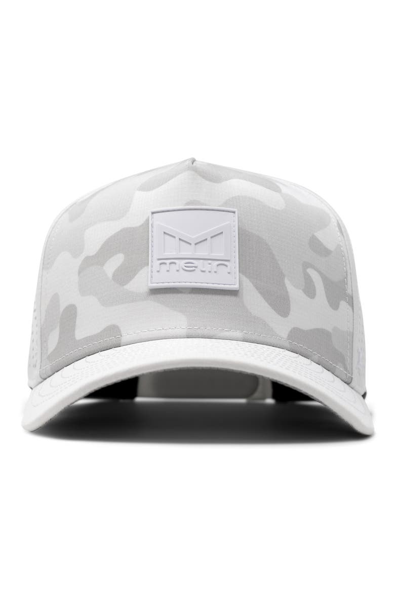 Odysea Stacked Hydro Performance Snapback Hat, Alternate, color, SNOW CAMO