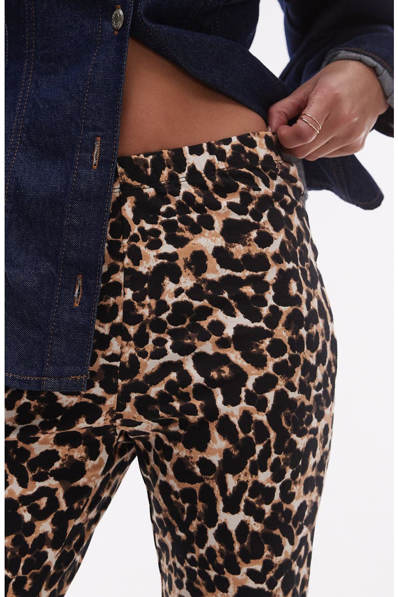 Leopard Print Bootcut Pants, Alternate, color, BROWN MULTI